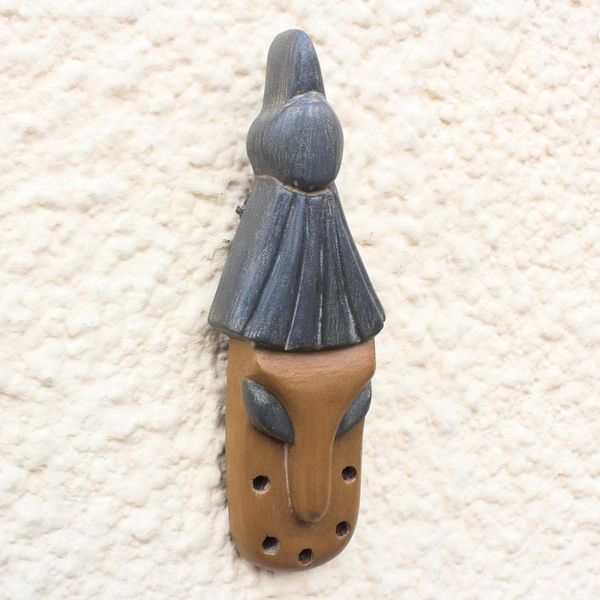 Alternate image for Hand Carved African Ofram Wood Mask The Hut