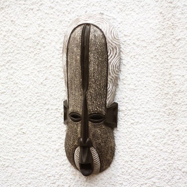 Alternate image for African Wood Mask in Grey Crafted in Ghana Merciful Face