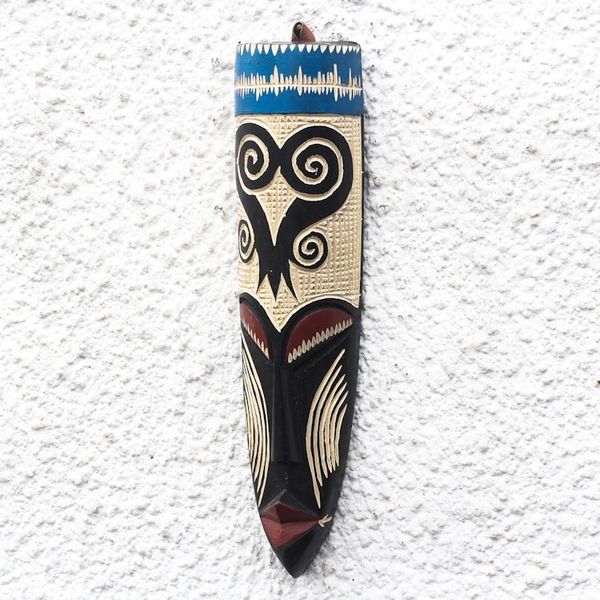 Alternate image for Sankofa-Themed African Wood Mask from Ghana Tall Sankofa