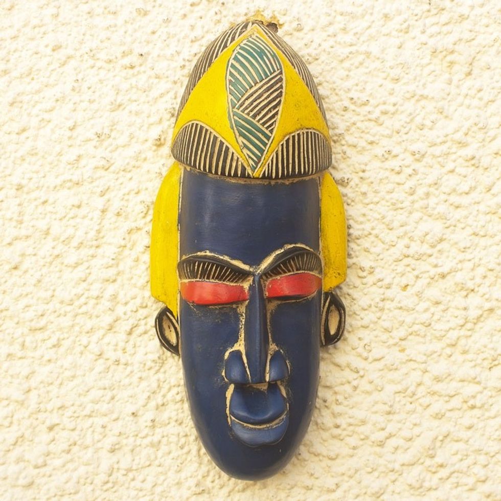 Handcrafted African Sese Wood Mask 'Gameli'
