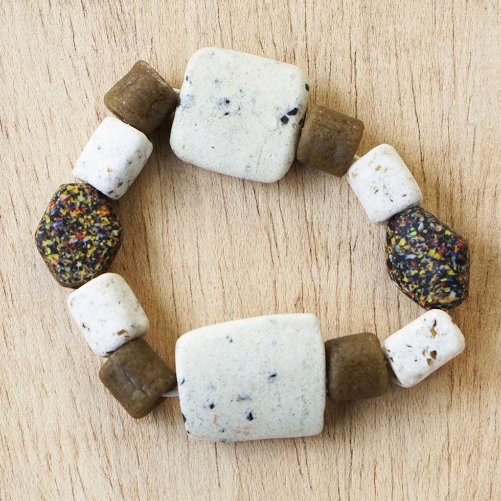 Recycled Glass Beaded Bracelet from Ghana 'Stand Out'