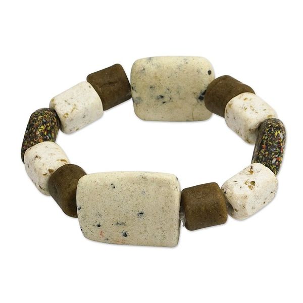 Alternate image for Recycled Glass Beaded Bracelet from Ghana Stand Out