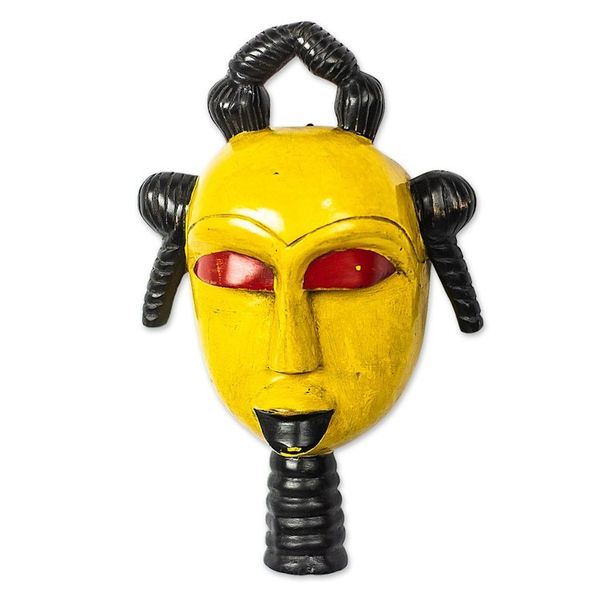Alternate image for Artisan Crafted Sese Wood African Mask Afoyea