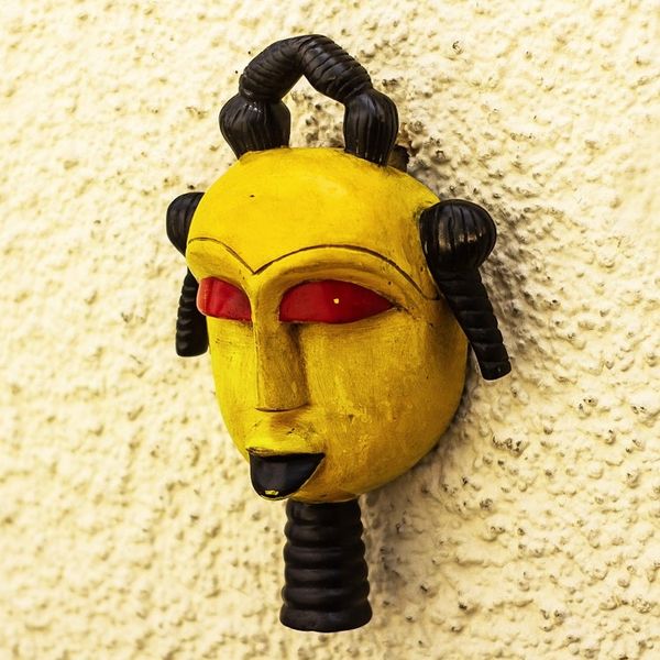 Alternate image for Artisan Crafted Sese Wood African Mask Afoyea