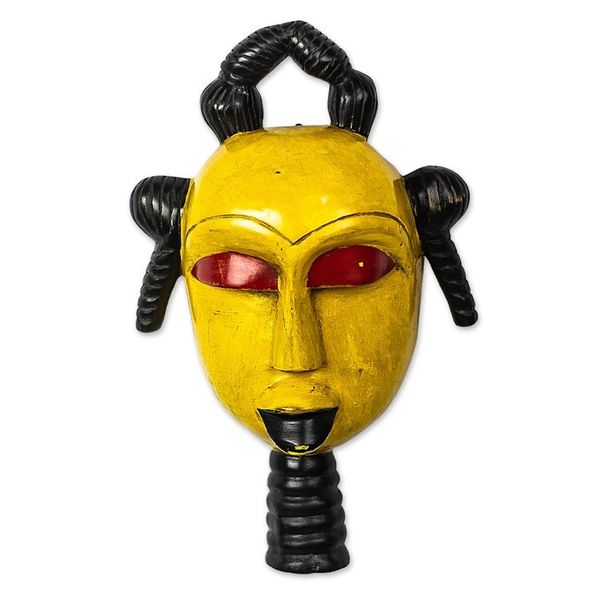 Alternate image for Artisan Crafted Sese Wood African Mask Afoyea