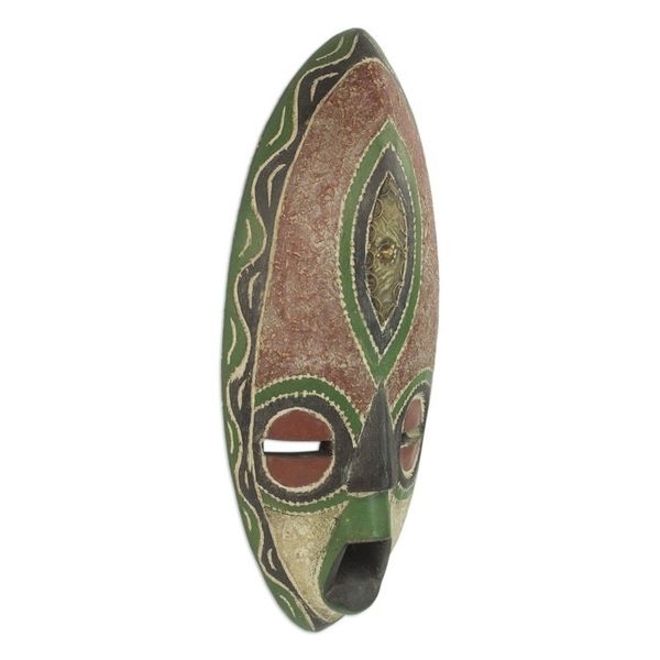 Alternate image for Hand Carved Wood Mask Spiritual Harvest