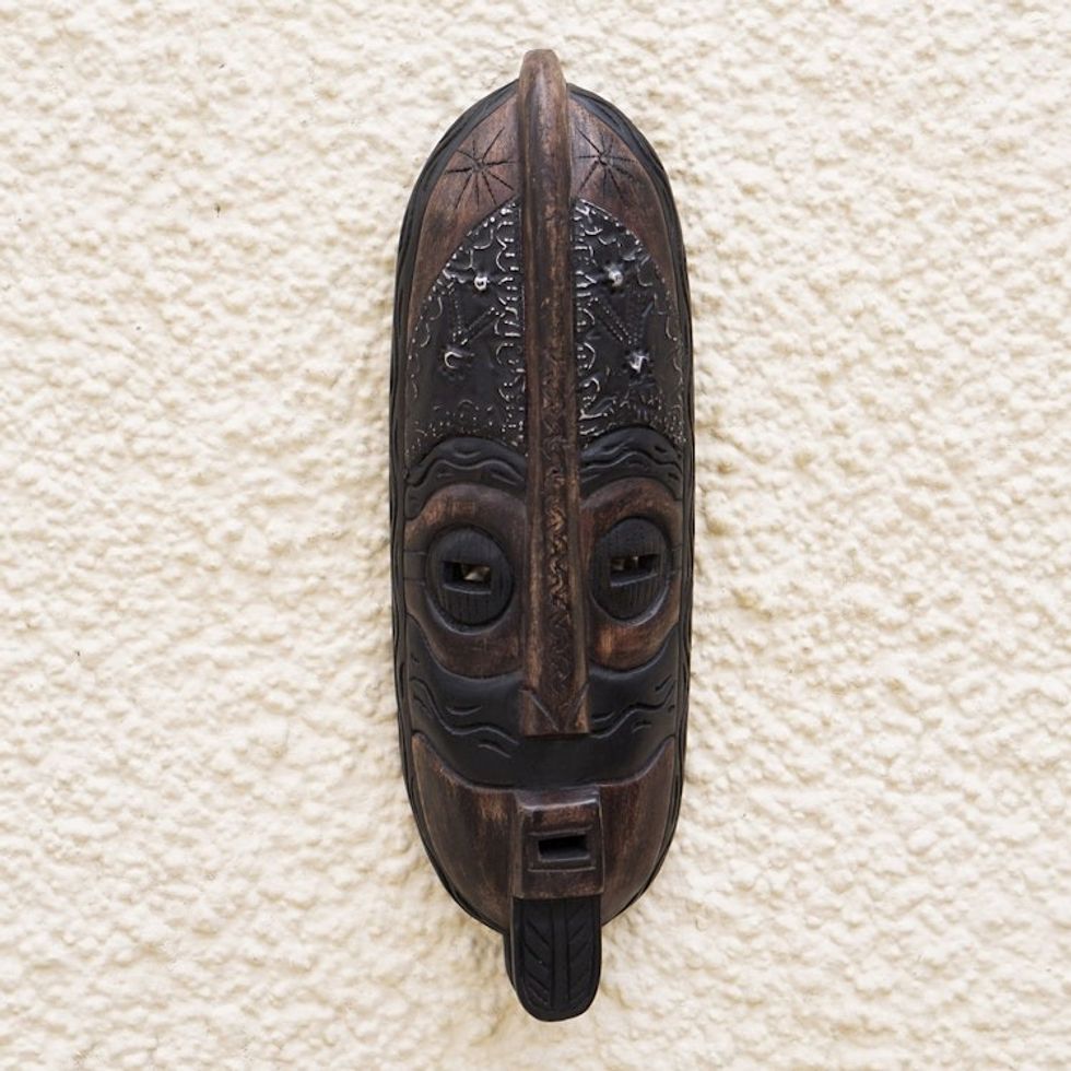 African wood mask 'Celebrations'