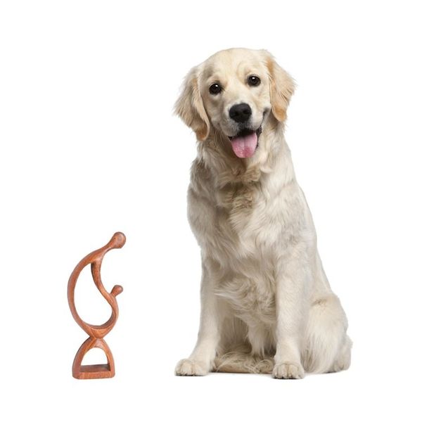 Alternate image for Hand Made Abstract Wood Sculpture Loving Family