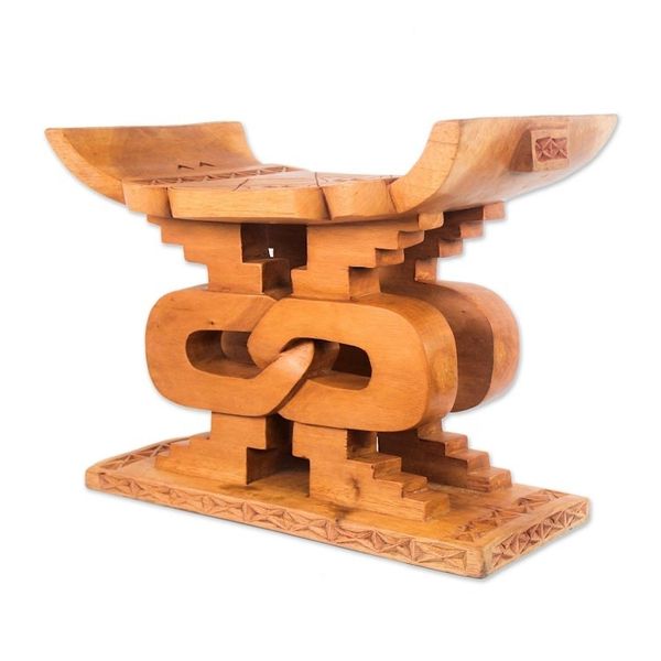 Alternate image for Unique Wood Throne Ottoman Wisdom Knot II