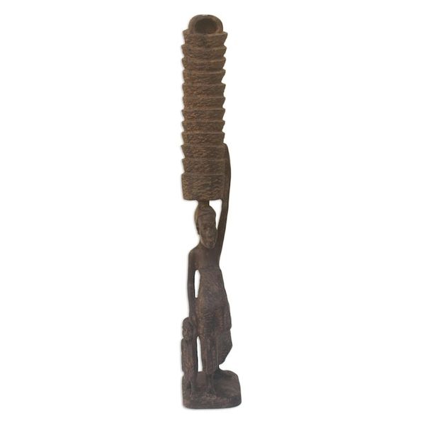 Alternate image for Ebony Wood Statuette Third World Trouble