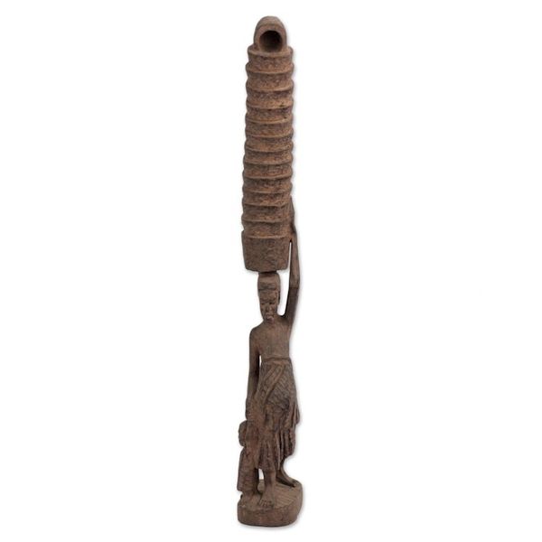 Alternate image for Ebony Wood Statuette Third World Trouble