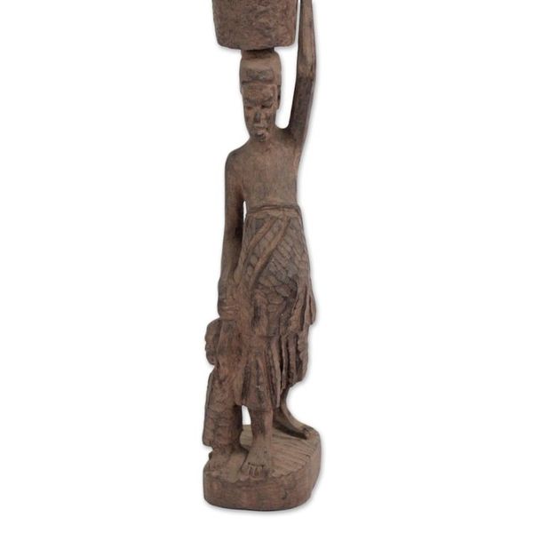 Alternate image for Ebony Wood Statuette Third World Trouble