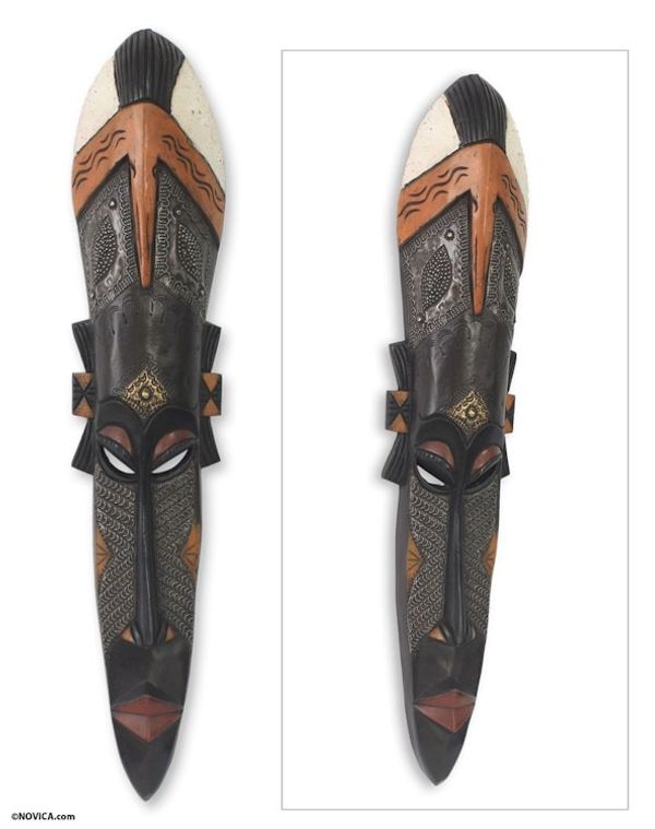 Alternate image for Hand Carved African Mask Nhyira