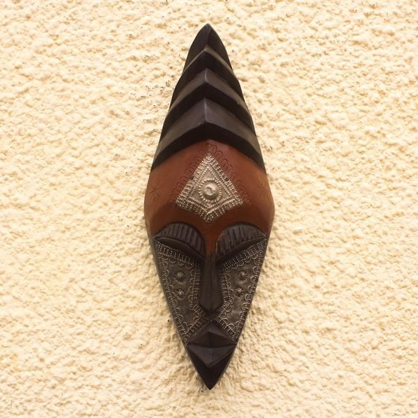 Alternate image for Handcrafted Congo Zaire Wood Mask Keeping Order