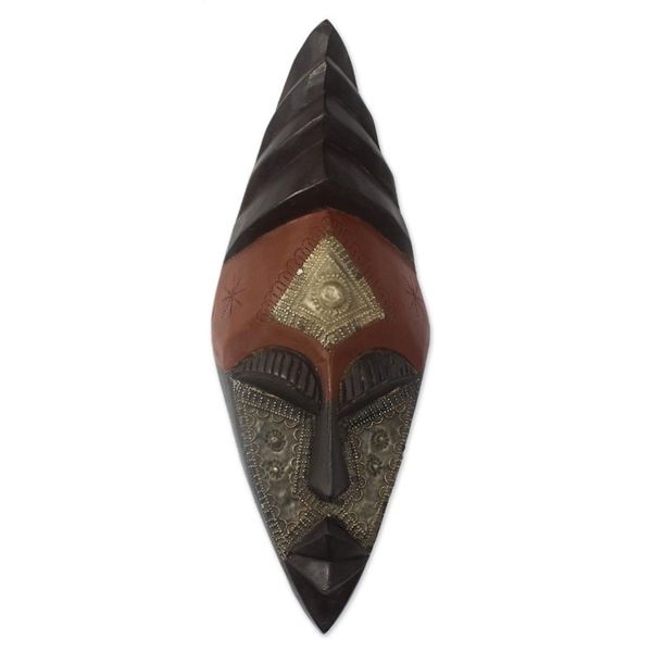 Alternate image for Handcrafted Congo Zaire Wood Mask Keeping Order