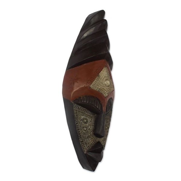 Alternate image for Handcrafted Congo Zaire Wood Mask Keeping Order