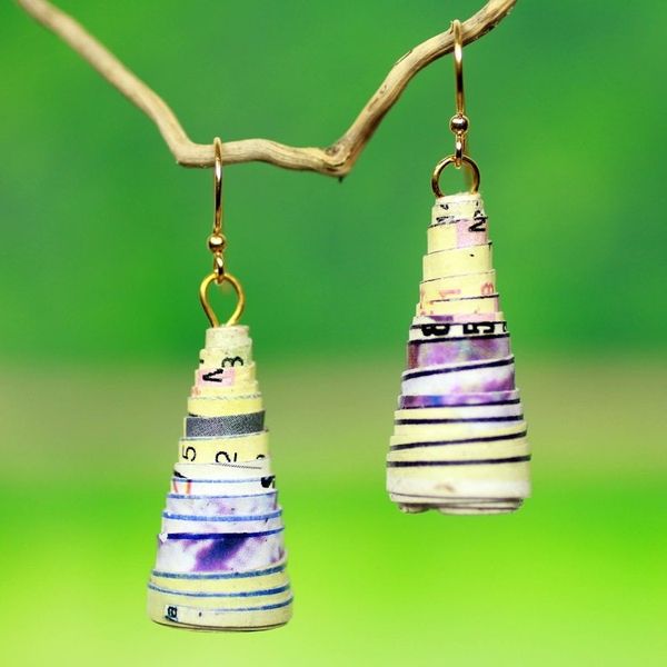 Alternate image for Afro Ecology Recycled Earrings Ring My Bell