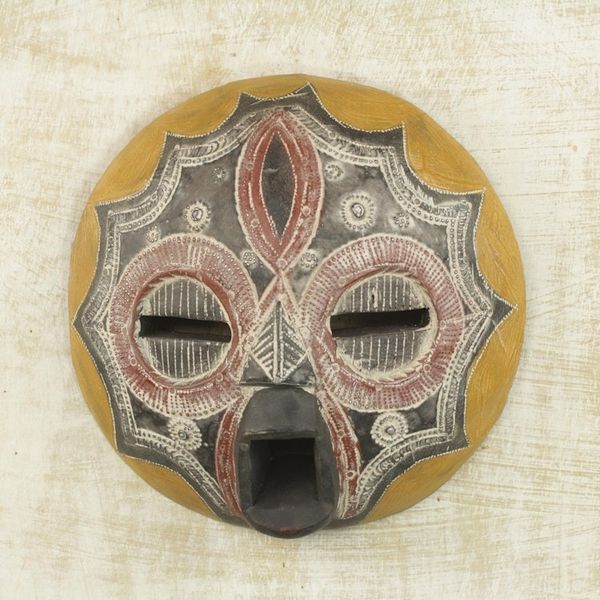 Alternate image for African Wood Wall Mask Fire