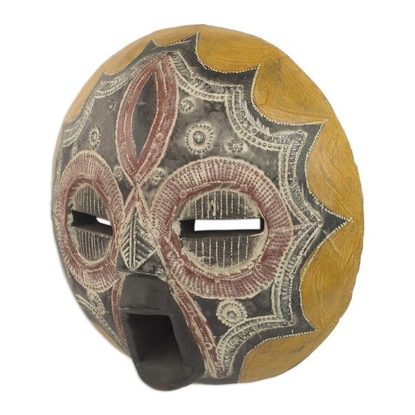Alternate image for African Wood Wall Mask Fire
