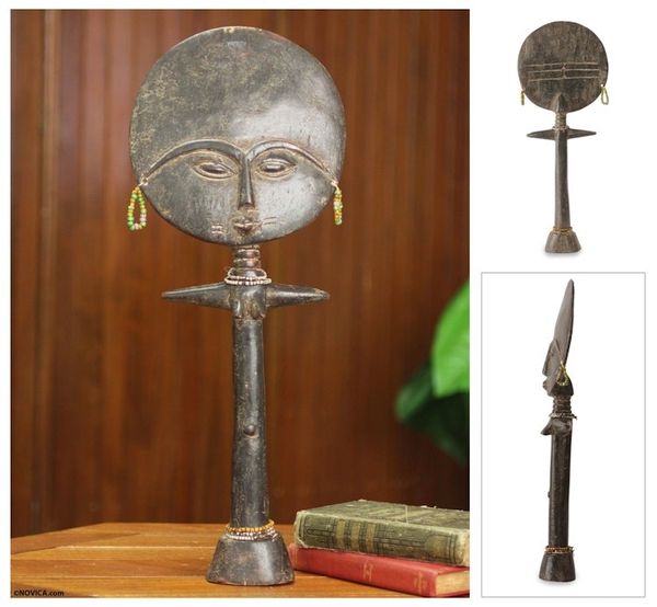 Alternate image for Fertility Doll Sculpture from Africa Ashanti Mother