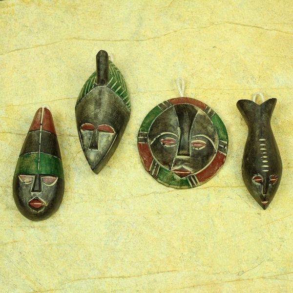 Alternate image for Wood ornaments Set of 4 Shepherds