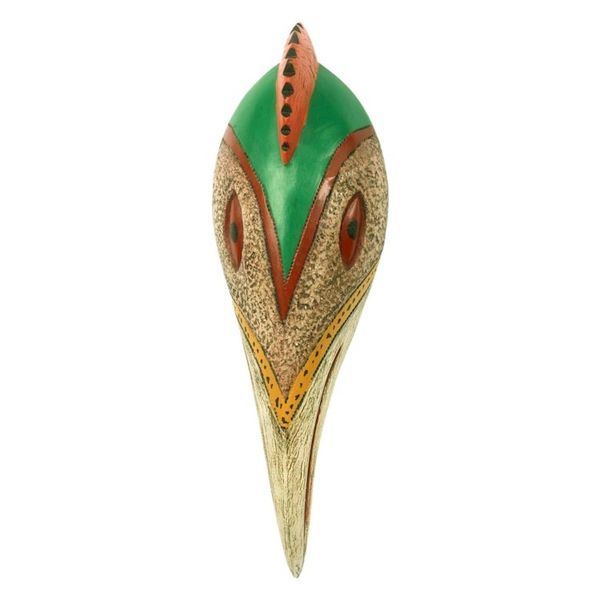 Alternate image for Artisan Crafted Bird Theme Original African Mask Ghanaian Rooster