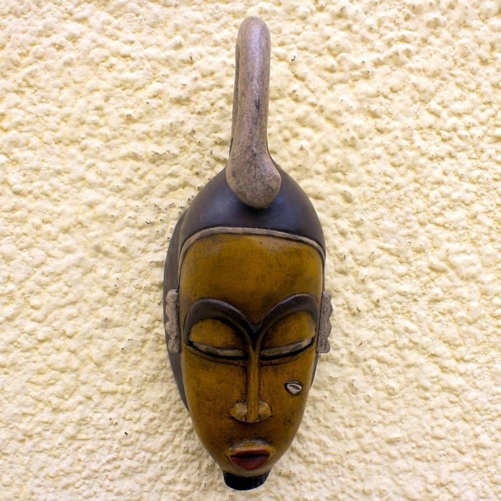 Ivoirian wood mask 'Guro Wise Man'