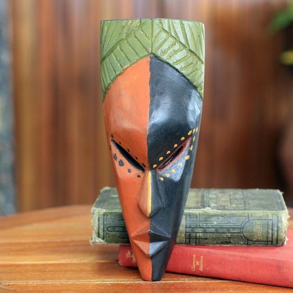 Alternate image for Authentic African Mask from Ghana Handsome Young Man
