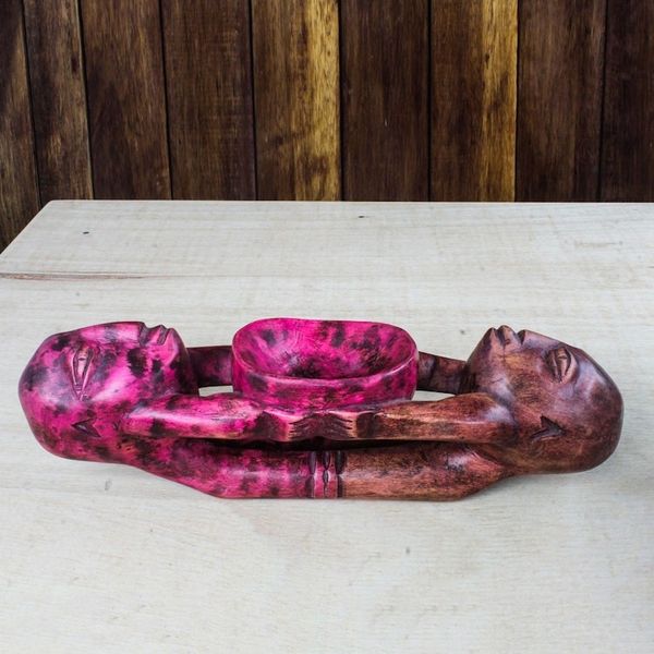 Alternate image for Fair Trade Cultural Wood Sculpture Ashanti Friendship