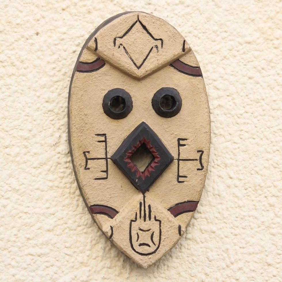 African Wood Mask 'Lady Obenewaa'