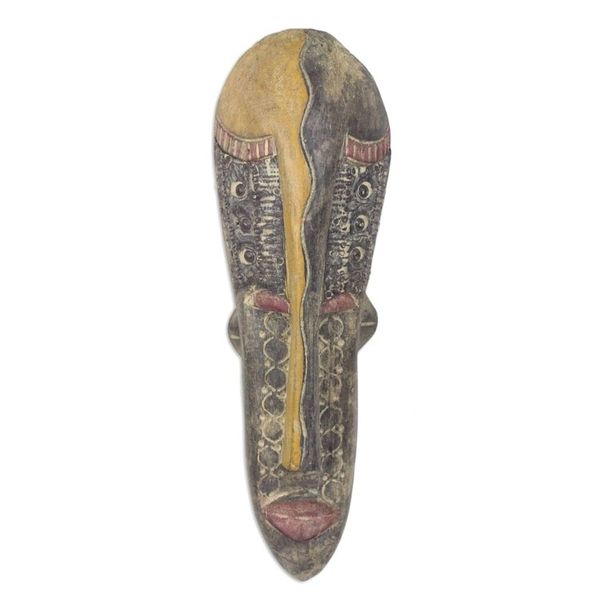 Alternate image for Hand Carved Wood Mask Beauty Queen