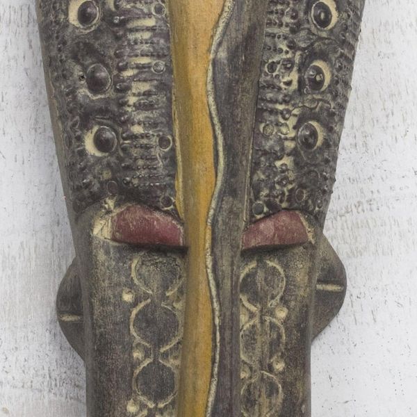Alternate image for Hand Carved Wood Mask Beauty Queen