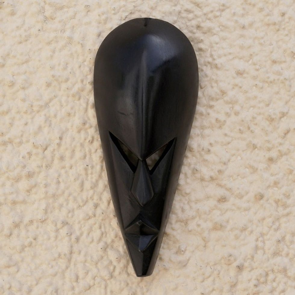 Hand Carved Wood Mask 'Whatever You Want'