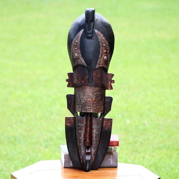 Alternate image for Hand Crafted Wood Mask Chameleon