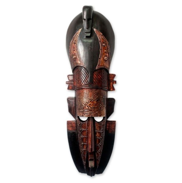 Alternate image for Hand Crafted Wood Mask Chameleon