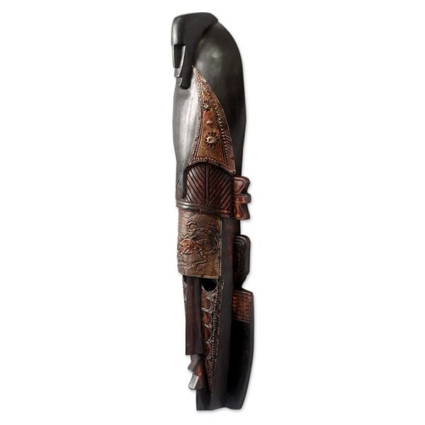 Alternate image for Hand Crafted Wood Mask Chameleon