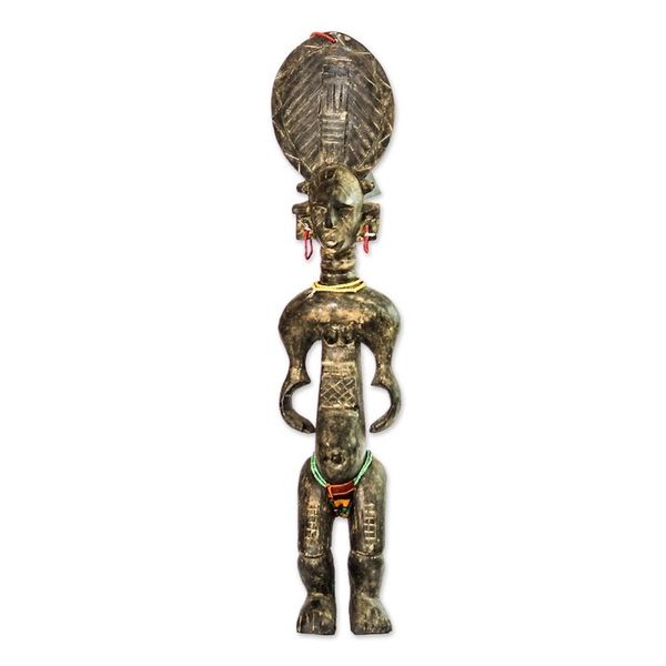 Alternate image for Artisan Crafted Wood Sculpture Baule Mother