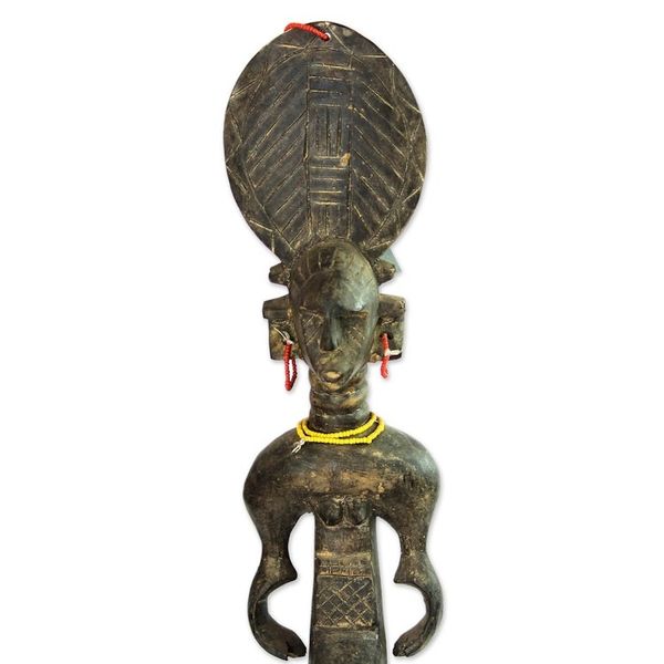 Alternate image for Artisan Crafted Wood Sculpture Baule Mother