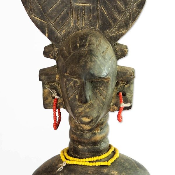 Alternate image for Artisan Crafted Wood Sculpture Baule Mother