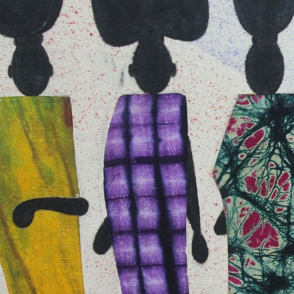 Alternate image for Original Batik Oil Painting Immigrants