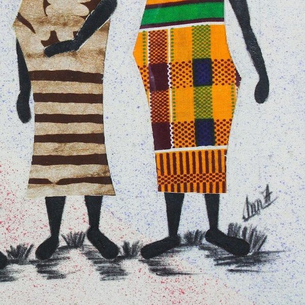 Alternate image for Original Batik Oil Painting Immigrants