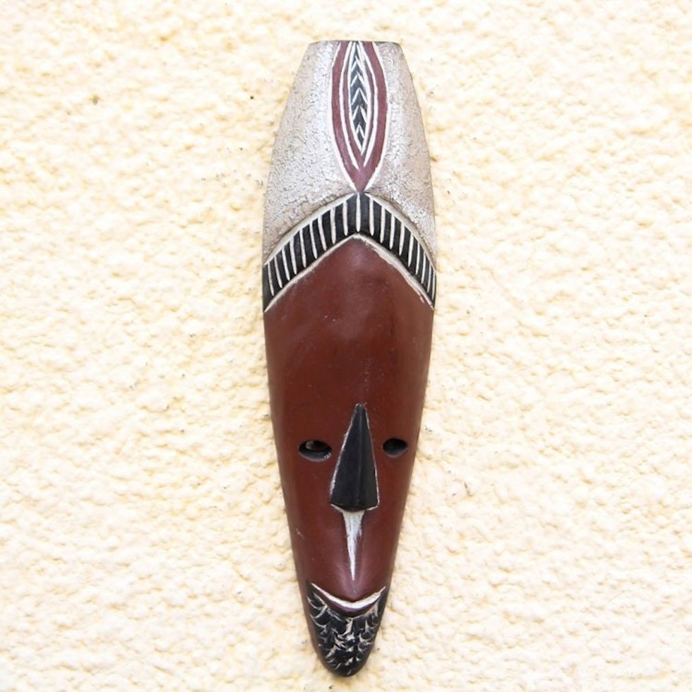 Hand Carved Wood Mask 'Source of Power'
