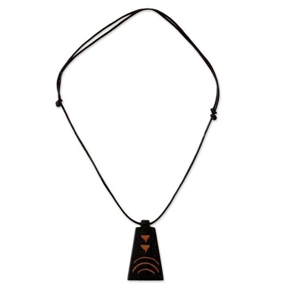 Alternate image for Teak Wood pendant necklace To Egypt