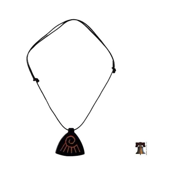 Alternate image for Teak Wood Pendant Necklace Lifes Questions
