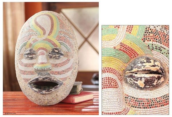 Alternate image for Congolese wood African mask Kasai River God