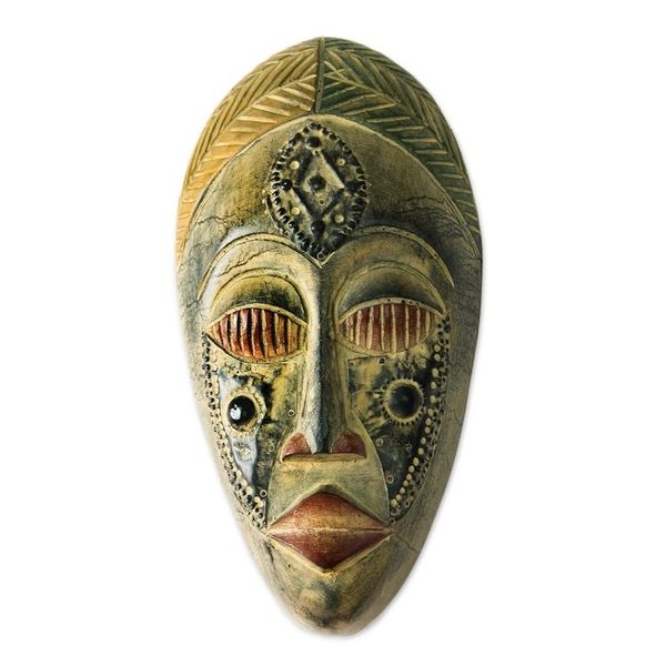 Alternate image for Hand Crafted Wood Mask Royal Presence