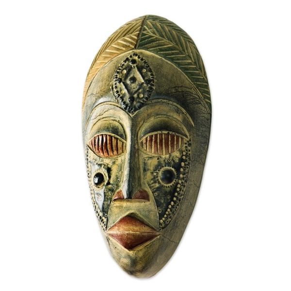 Alternate image for Hand Crafted Wood Mask Royal Presence