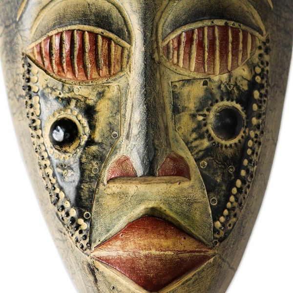 Alternate image for Hand Crafted Wood Mask Royal Presence