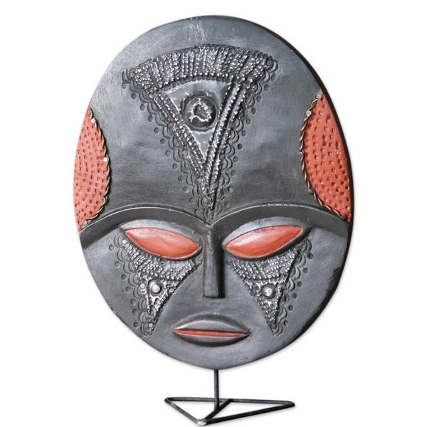 Alternate image for Hand Made African Mask on Stand Wednesdays Girl