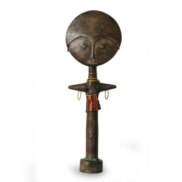 Alternate image for Fertility Doll Wood Sculpture Ashanti Mother